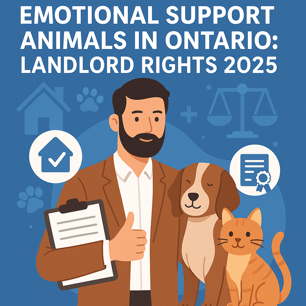 🐾 Emotional Support Animals in Ontario: Landlord Rights 2025