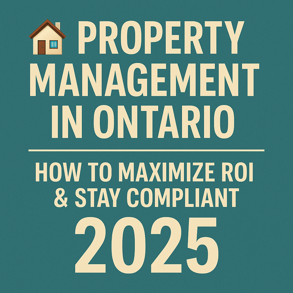 Maximize ROI with Property Management in Ontario